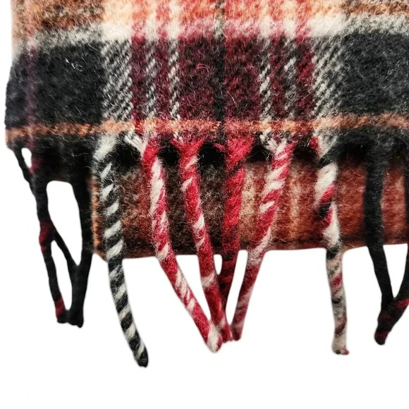 Lambswool Plaid Tartan Scarf Unisex Cozy Heritage Wool Winter Gift - Picture 6 of 8